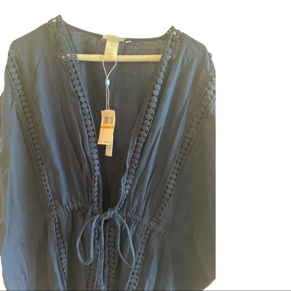 bleu Rod Beattie Womens India Bazaar Woven Cotton Cover-Up - Picture 7 of 11